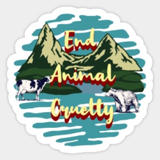 End Animal Cruelty Sticker